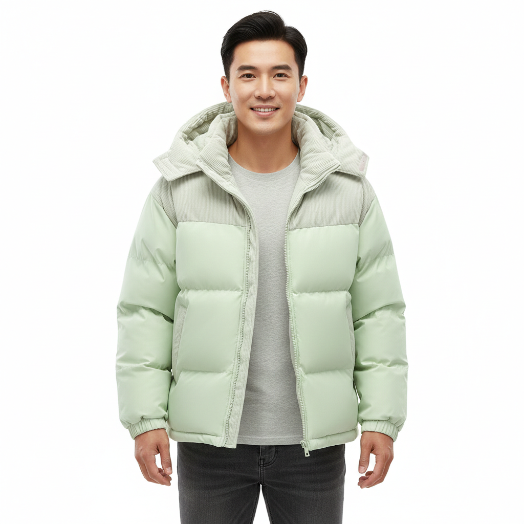 Erick Men's Winter Jacket with Hood – Padded Lining, Regular Fit & Windproof