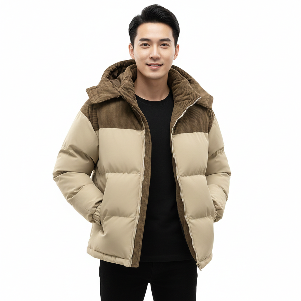 Erick Men's Winter Jacket with Hood – Padded Lining, Regular Fit & Windproof