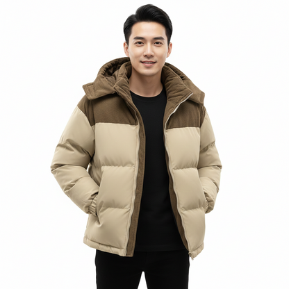 Erick Men's Winter Jacket with Hood – Padded Lining, Regular Fit & Windproof