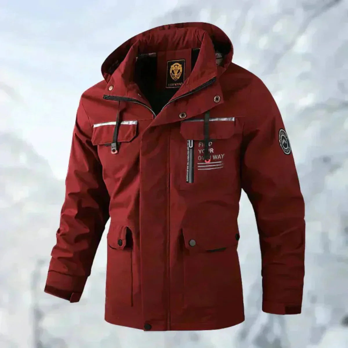 Men's Waterproof Jacket outdoor style-red