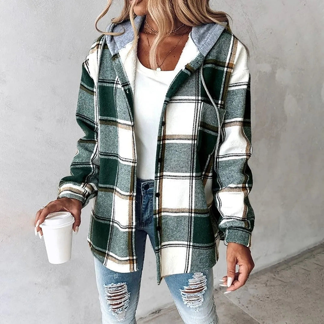 Warm winter coat for women by Evania - green