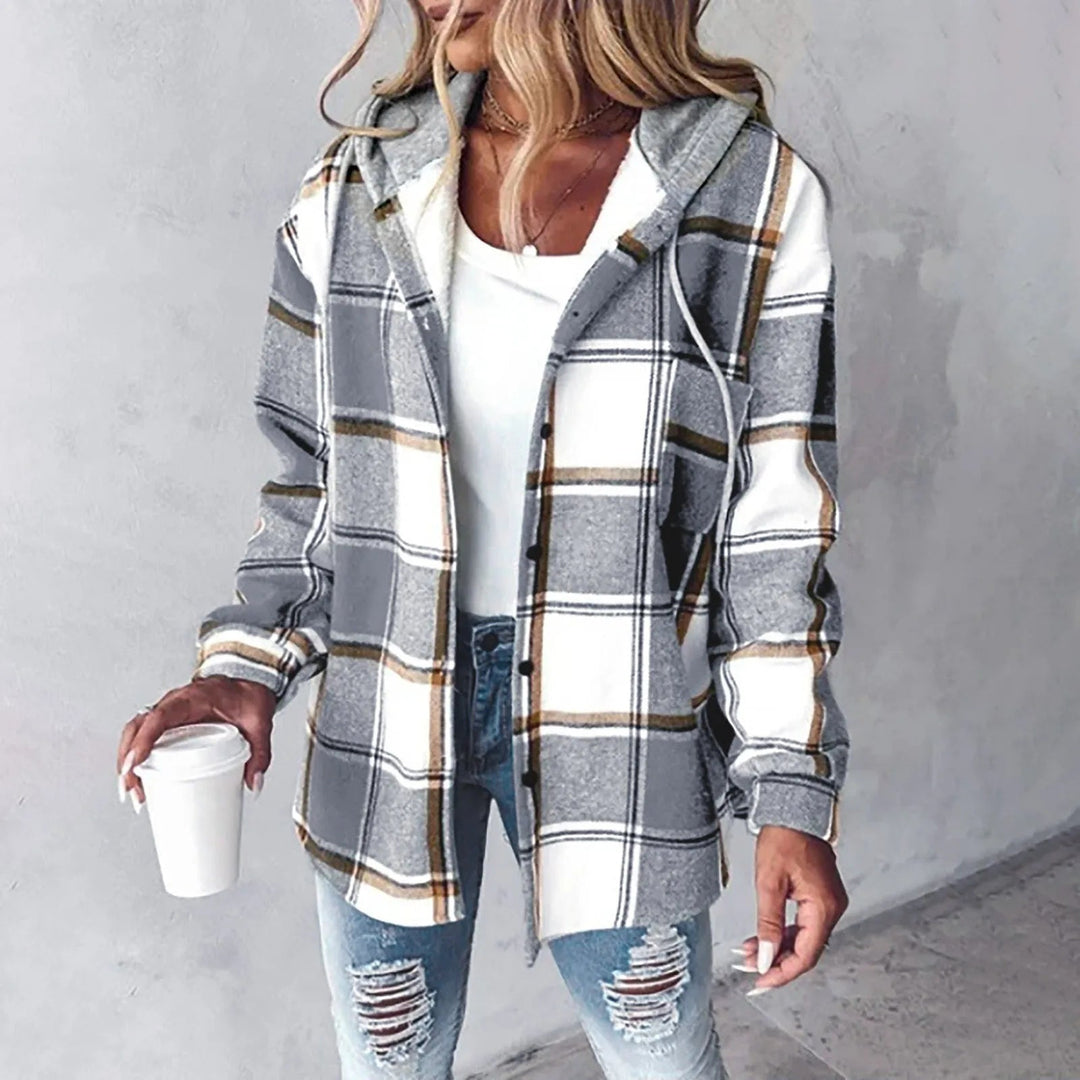 Elegant women's winter jacket with warm construction