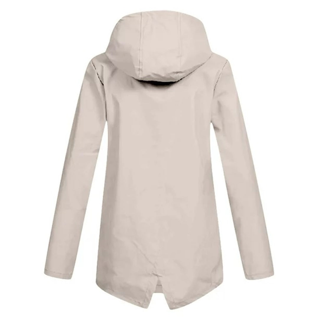 Daphne Manteau Long Femme Imperméable – Léger avec Capuche Ajustable pour la Pluie