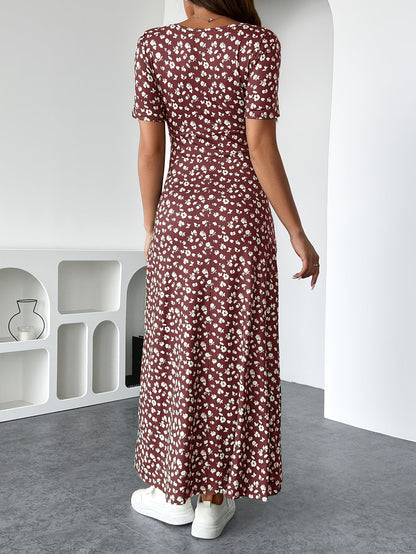 Florezia Robe Longue Femme – Robe d’Été Fleurie Chic et Fluide pour Élégance Féminine