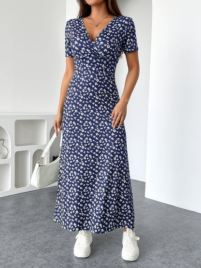 Florezia Robe Longue Femme – Robe d’Été Fleurie Chic et Fluide pour Élégance Féminine