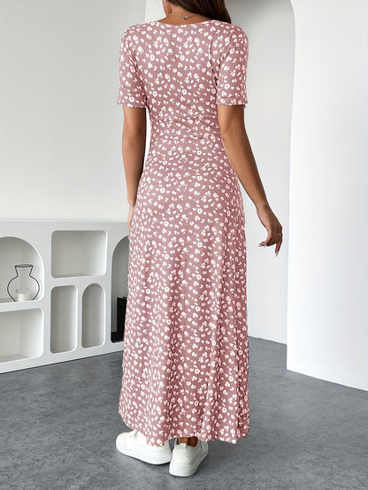 Florezia Robe Longue Femme – Robe d’Été Fleurie Chic et Fluide pour Élégance Féminine