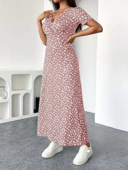 Florezia Robe Longue Femme – Robe d’Été Fleurie Chic et Fluide pour Élégance Féminine