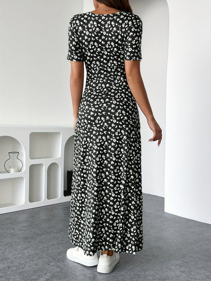 Florezia Robe Longue Femme – Robe d’Été Fleurie Chic et Fluide pour Élégance Féminine