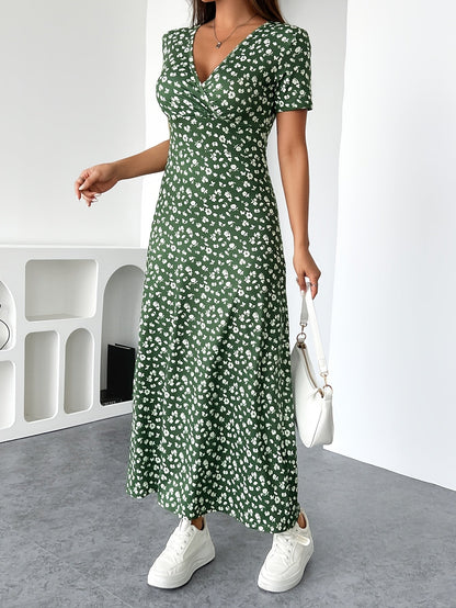 Florezia Robe Longue Femme – Robe d’Été Fleurie Chic et Fluide pour Élégance Féminine