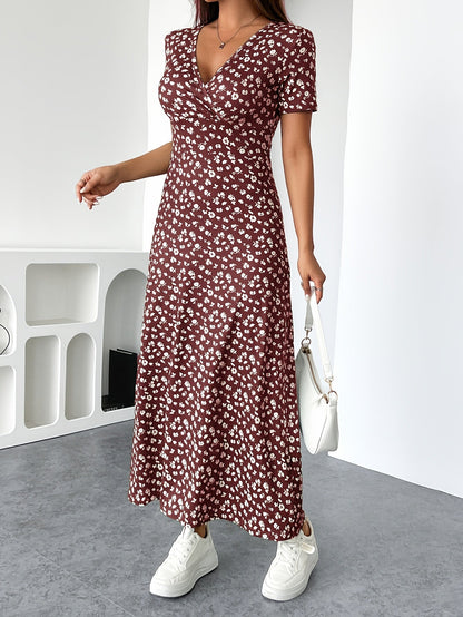 Florezia Robe Longue Femme – Robe d’Été Fleurie Chic et Fluide pour Élégance Féminine
