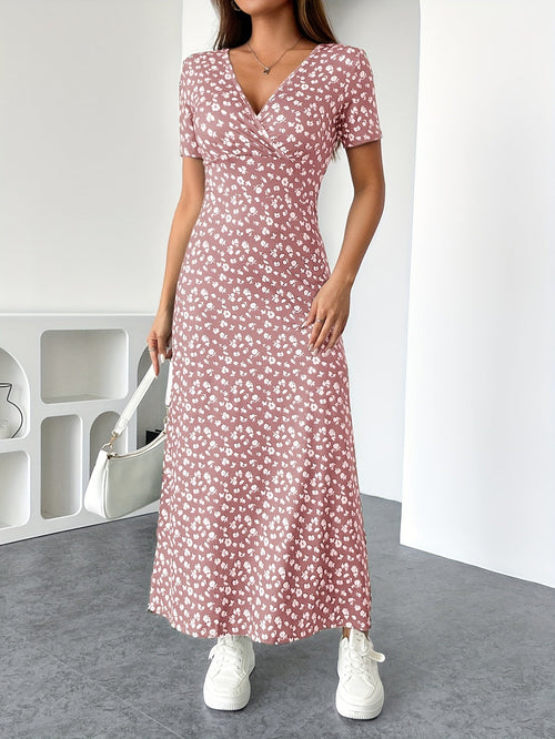 Florezia Robe Longue Femme – Robe d’Été Fleurie Chic et Fluide pour Élégance Féminine