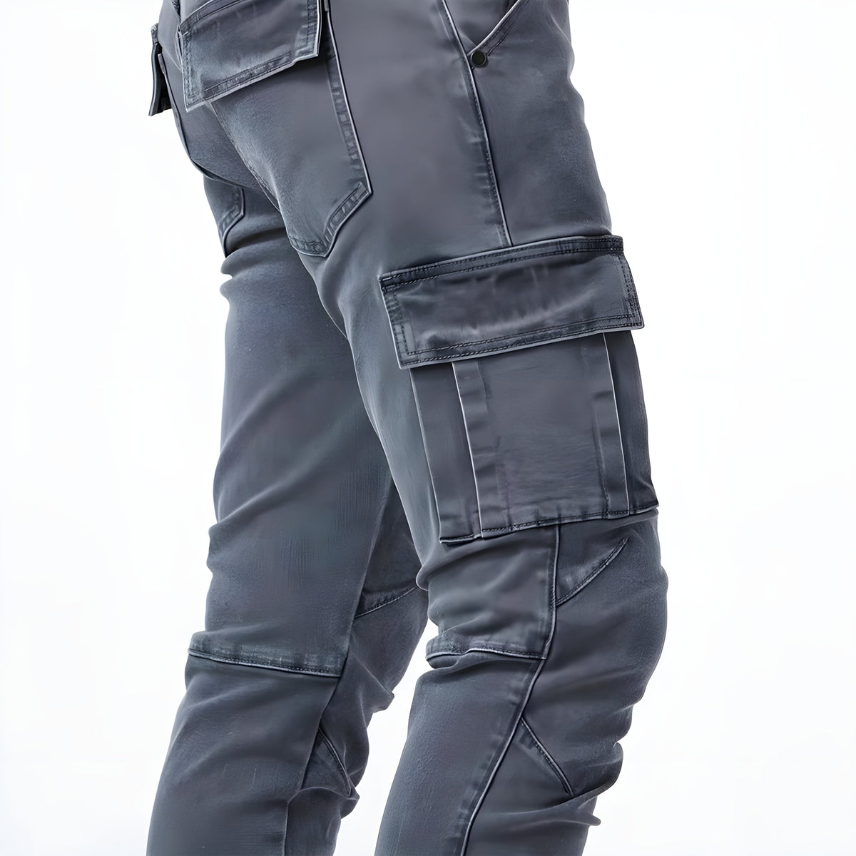 Francois stretch denim cargo pants-pocket detail