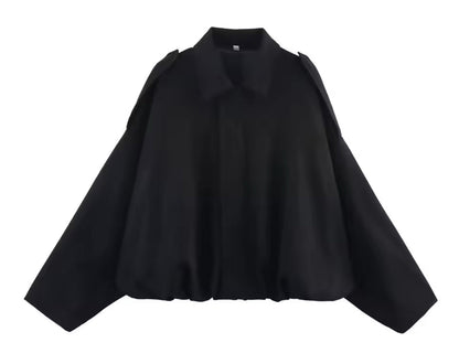 Elliana Veste Femme – Veste Ample Effet Daim avec Poches Pratiques pour Automne/Hiver
