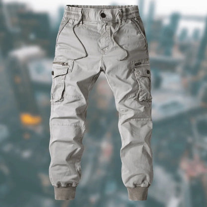 Troy Pantalon Cargo Homme – Confort Décontracté avec Poches Multiples & Taille Ajustable