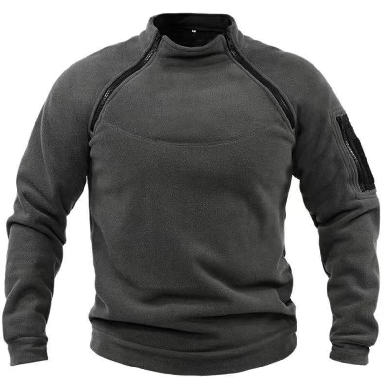 Calix Haut Col Zippé pour Homme – Manches longues avec poche sur la manche et surpiqûres structurées