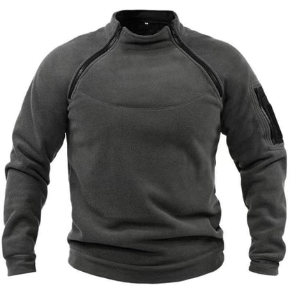 Calix Haut Col Zippé pour Homme – Manches longues avec poche sur la manche et surpiqûres structurées