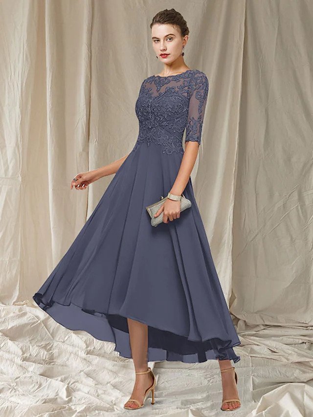 Havana Women's Evening Dress – Elegant Long Lace Dress with Flattering Cut for Festive Occasions