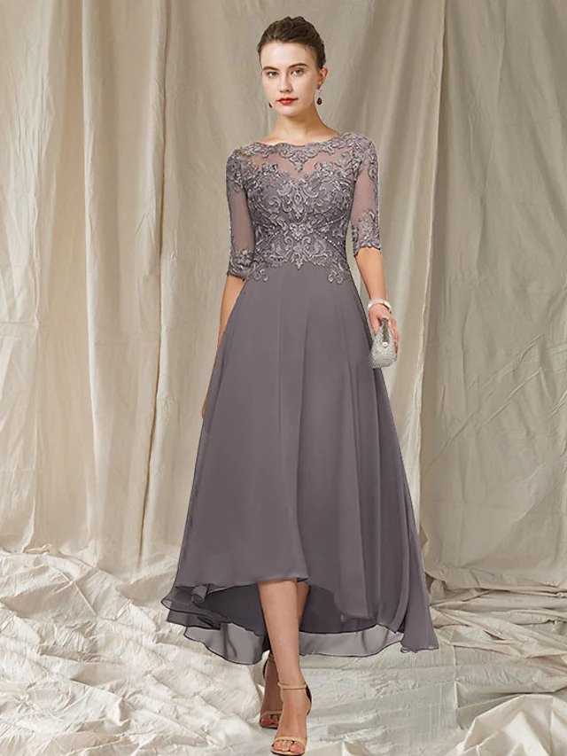 Havana Women's Evening Dress – Elegant Long Lace Dress with Flattering Cut for Festive Occasions