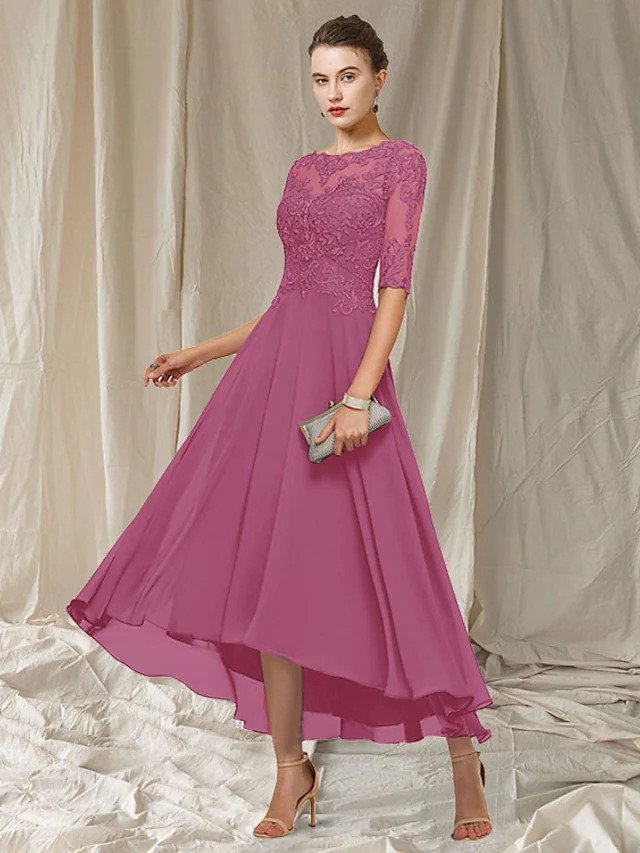 Havana Women's Evening Dress – Elegant Long Lace Dress with Flattering Cut for Festive Occasions