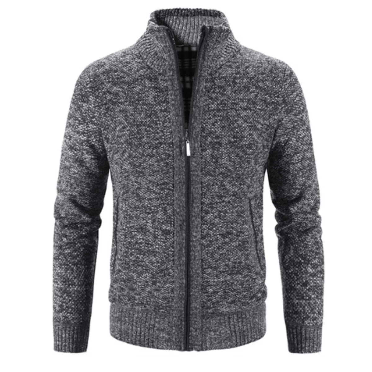 Hayden knit cardigan jacket for men-dark gray