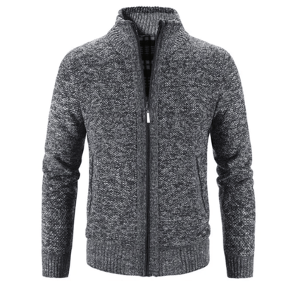 Hayden knit cardigan jacket for men-dark gray