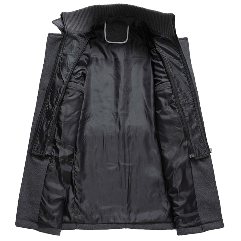 Daniel Manteau Long en Laine pour Homme – Pardessus Élégant Boutonné avec Revers Tailleur