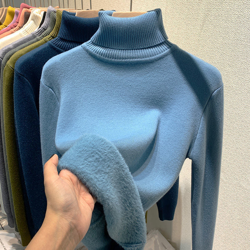 Milani Pull Col Roulé Femme – Sweat Doublé Polaire Chaud & Coupe Décontractée d’Hiver