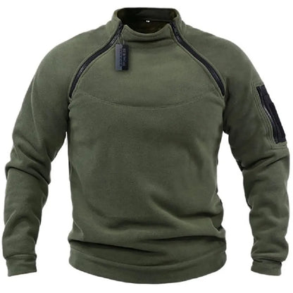 Calix Haut Col Zippé pour Homme – Manches longues avec poche sur la manche et surpiqûres structurées