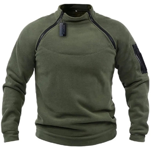 Calix Haut Col Zippé pour Homme – Manches longues avec poche sur la manche et surpiqûres structurées