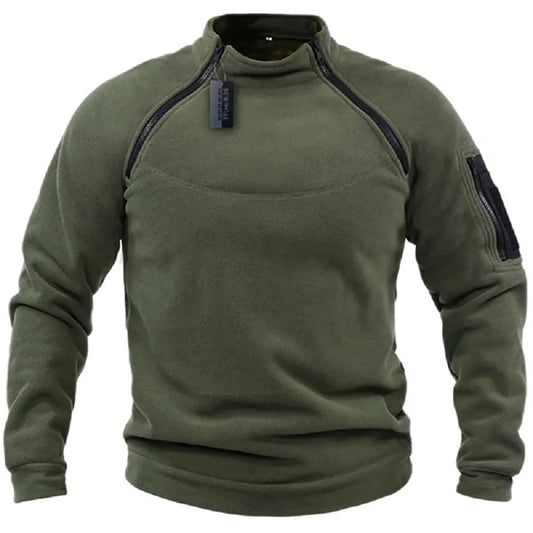 Calix Haut Col Zippé pour Homme – Manches longues avec poche sur la manche et surpiqûres structurées