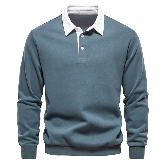 Hugo long sleeve polo sweater for men