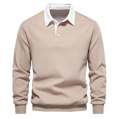Hugo long sleeve polo sweater for men