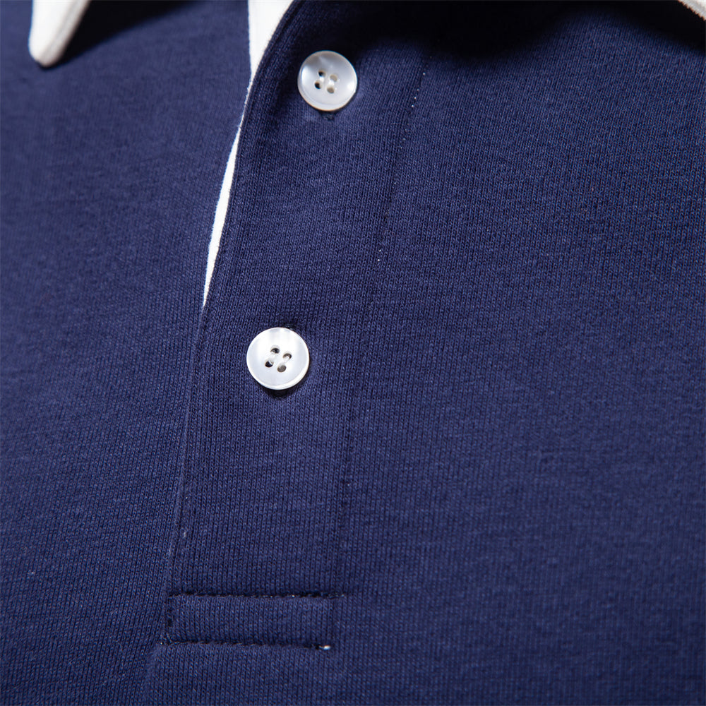 Breathable Hugo men's sweater with collar-buttons detail