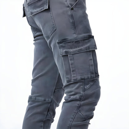 Francois Pantalon Homme – Pantalon Cargo en Denim Élastique Confortable & Moderne