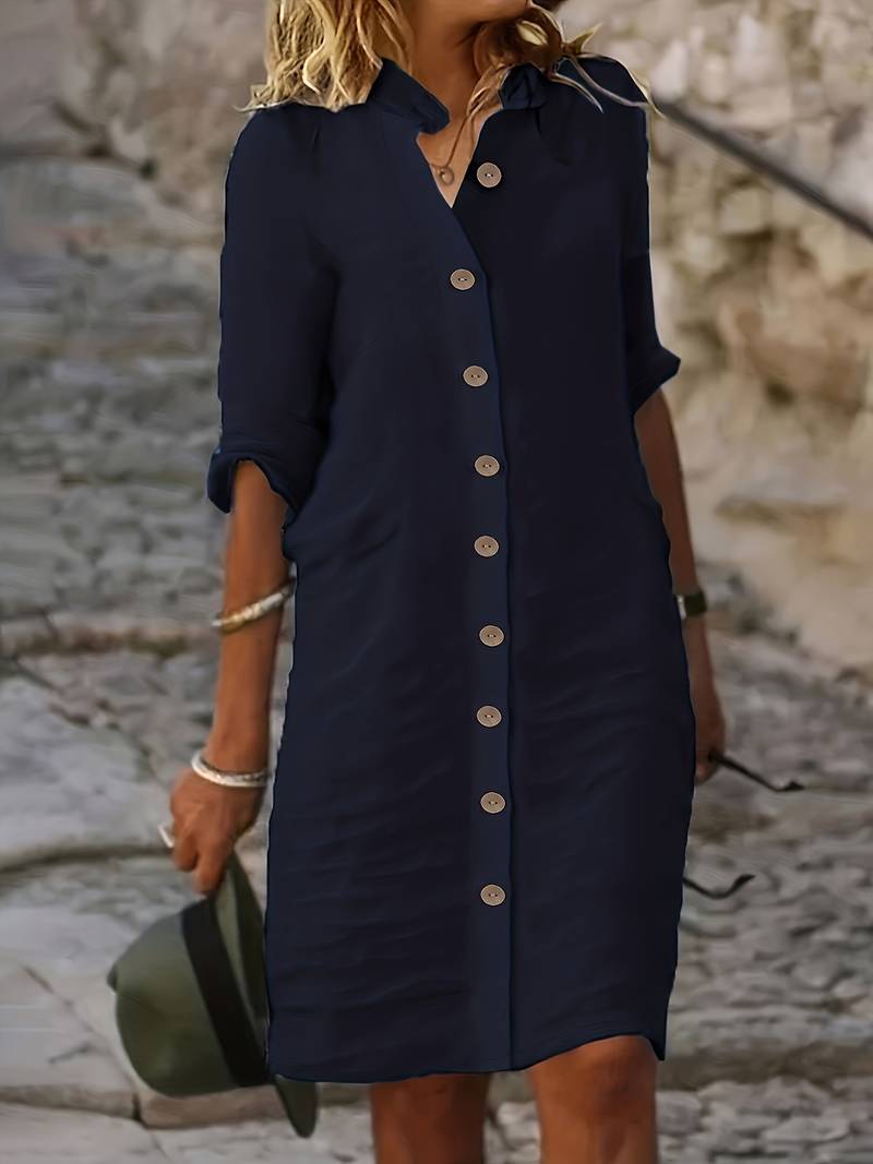 Isabella Midi Dress for Women – Elegant Casual Dress with Simple Design & Comfortable Fit