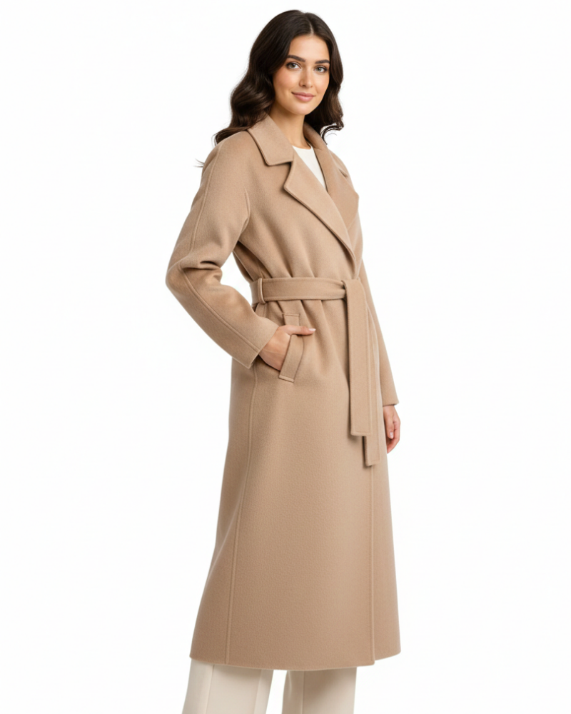 Talitha Long Women's Elegant Coat – Mixed Wool Coat with Classic Lapel