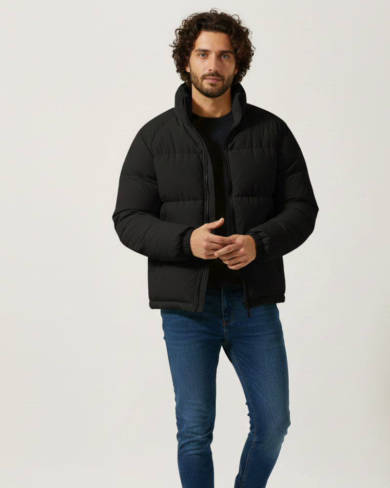 Milan Men's Down Jacket with Fleece Lining – Warm Winter Puffer Jacket
