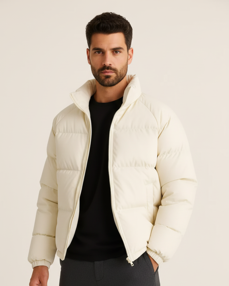 Milan Men's Down Jacket with Fleece Lining – Warm Winter Puffer Jacket