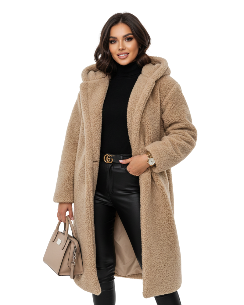 Nelia Teddy Coat for Women – Soft & Warm Oversized Jacket for Elegant Winter Looks