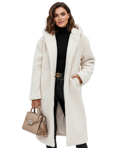 Nelia Teddy Coat for Women – Soft & Warm Oversized Jacket for Elegant Winter Looks