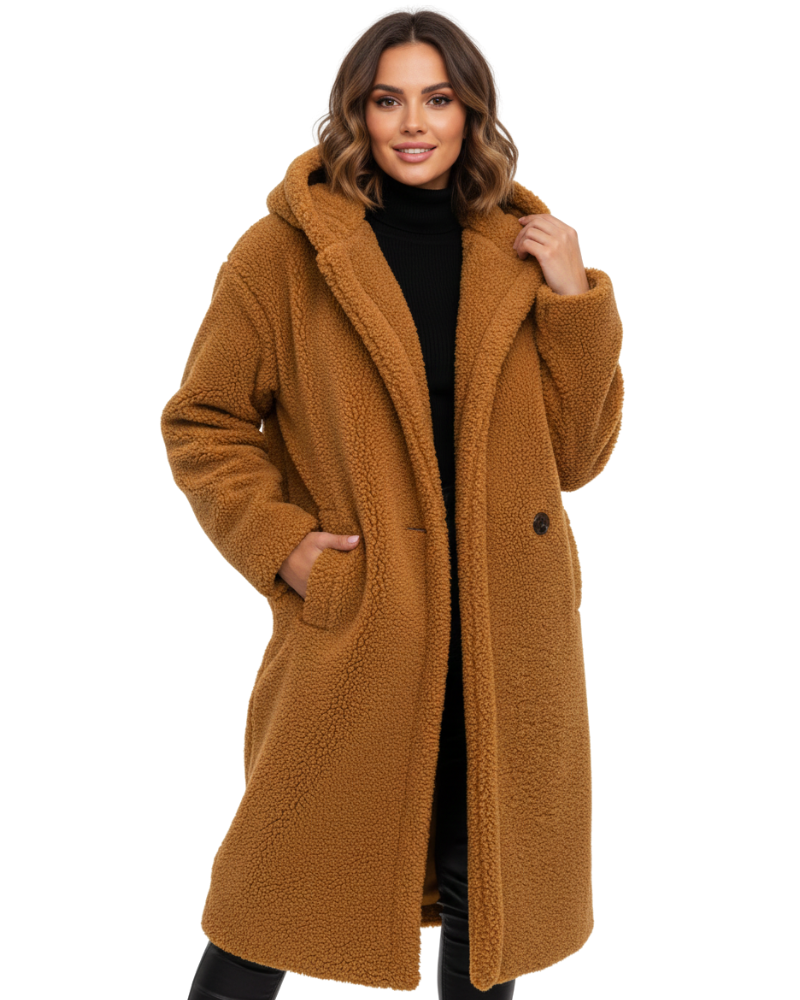 Nelia Teddy Coat for Women – Soft & Warm Oversized Jacket for Elegant Winter Looks