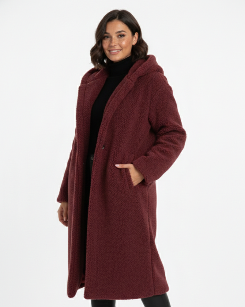 Nelia Teddy Coat for Women – Soft & Warm Oversized Jacket for Elegant Winter Looks