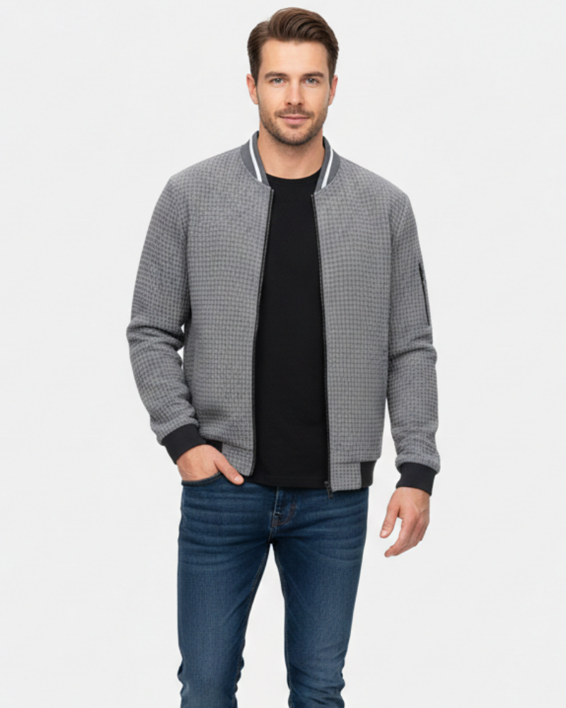 Zykellion Men's Zip Vest – Elegantly and Versatile Finely Knitted Cardigan