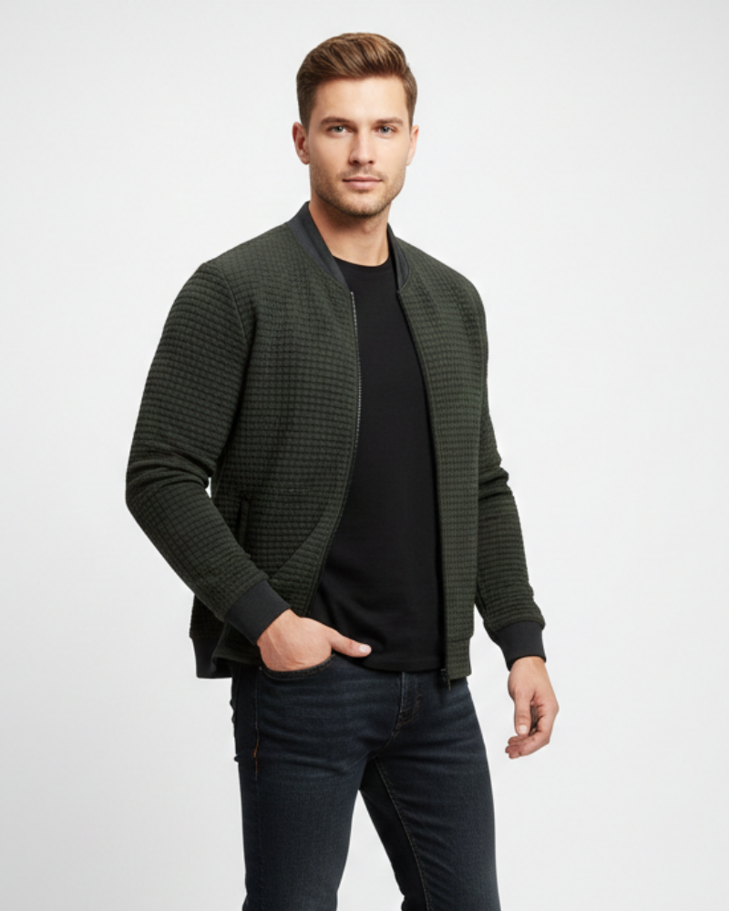 Zykellion Men's Zip Vest – Elegantly and Versatile Finely Knitted Cardigan