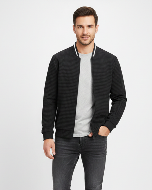 Zykellion Men's Zip Vest – Elegantly and Versatile Finely Knitted Cardigan