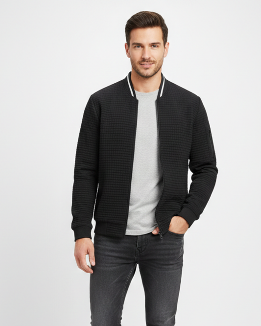 Zykellion Men's Zip Vest – Elegantly and Versatile Finely Knitted Cardigan