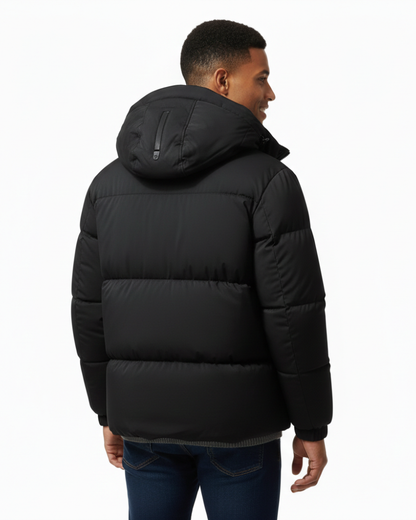 Zavier Men's Quilted Jacket with Hood – Lightweight Water-Repellent and Warm Down Jacket