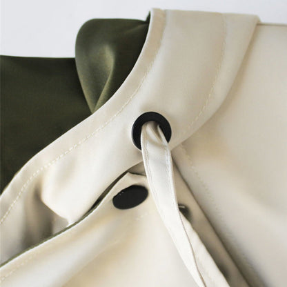 Mikyla Manteau Trench Femme – Chic Bicolore Moderne & Chaud pour Automne Hiver Élégant