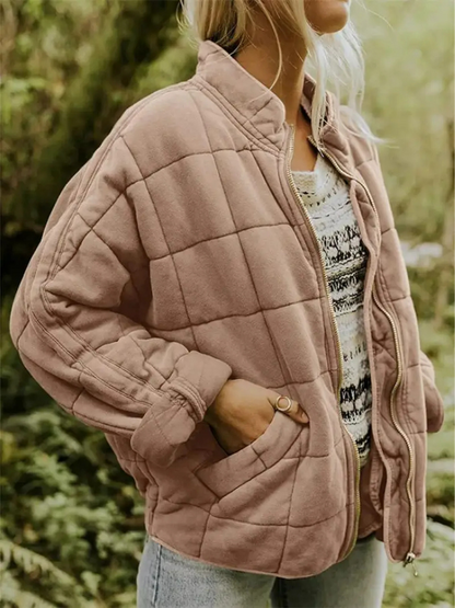 Comfortable women's quilted winter coat
