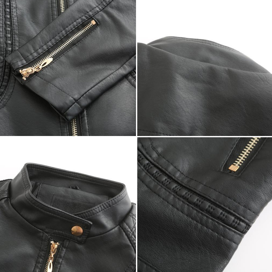 Women's Biker Jacket detail